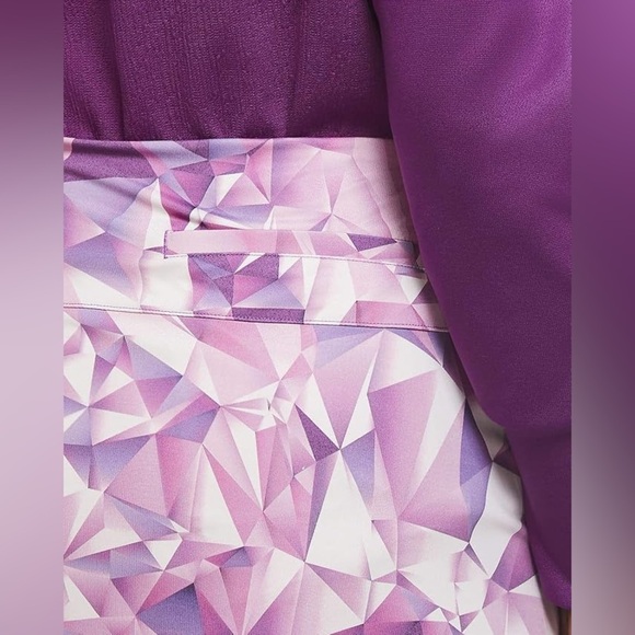 Nike Skort Women's Medium Purple Plum Victory 17" Printed Golf Skirt Mid-Rise - Picture 4 of 6
